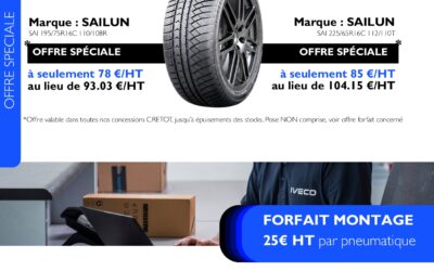 Offre spéciale pneumatiques DAILY